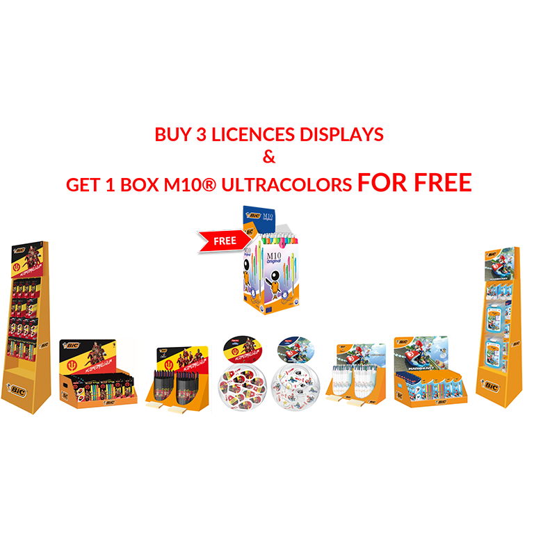 BUY 3 LICENCES DISPLAYS & GET 1 BOX M10® ULTRACOLORS FOR FREE
